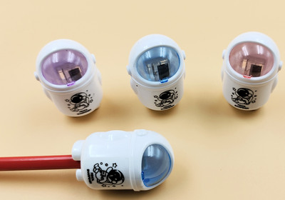 Paper Bear Astronaut Space Sharpener Small Table Sharpener Sharpeners(Set of 4, Multicolor, White)