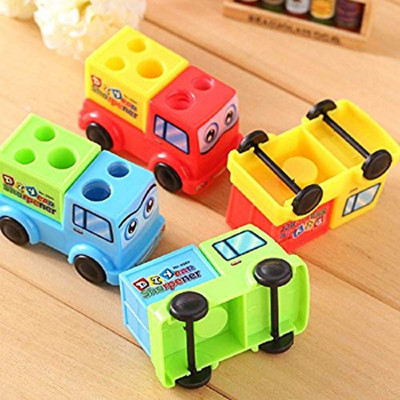 DOUBLE LIPS 2 pencil sharpner Sharpeners(Set of 4, Multicolor)