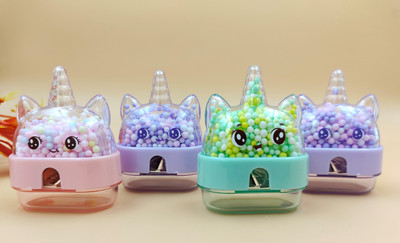 Paper Bear Small Unicorn Small Table Sharpener Small Sharpener Sharpeners(Set of 4, Multicolor)