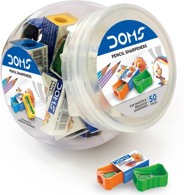 DOMS Jar Of Single Pencil Sharpeners(Set of 50, Multicolor)