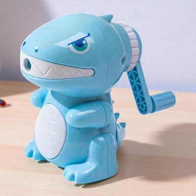Colorbee Ergonomic Adjustable Thickness Sharpener with Cute Handle for Comfortable Use Dragon Shape Color Pencil Sharpener Kids Cute Cartoon Safe School Stationery Sharpener(Blue)