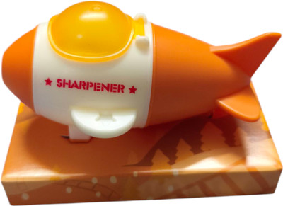 InkCraft IERetails Aricraft Sharpener and Eraser Single Pencil Sharpeners(Set of 1, Orange)