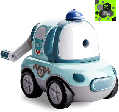 Excite Shoppers Quality Cute Car Shape Sharpener With Dust Compartments for Boys Sharpeners(Set of 1, Blue)