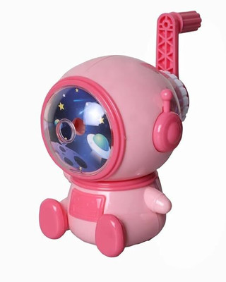 CRAFTY CUDDLE Space Astronaut Pencil Sharpener with Rotating Knob/ Single Pencil Table Sharpeners(Set of 1, Multicolor)