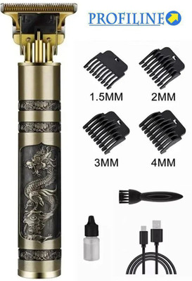 Profiline Waterproof Metal Body Vintage T9 Shaver for Men 0mm  Shaver For Men(Gold)