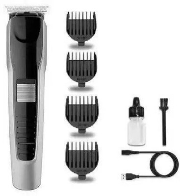 Zeus Volt AT-538 Professional Beard Trimmer for Man Trimmer 45 min  Runtime 4 Length Settings(Black, Silver)