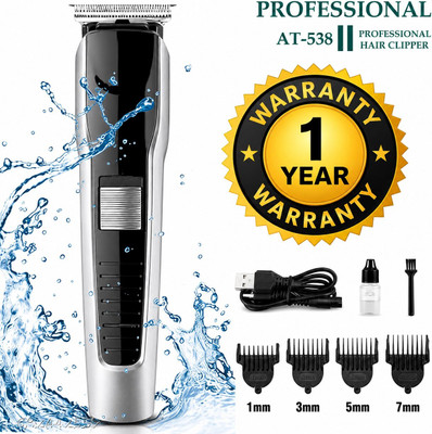 CLINLINSO 538 Beard Trimmer For Men, 2X Fast Charging, Hair Trimmer, Shaving Machine  Shaver For Men(Silver, Black)