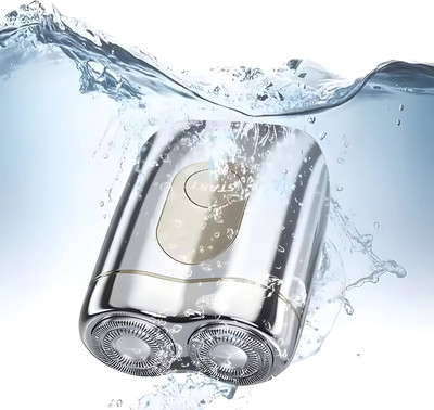 Yuva Pulse Super Car Waterproof Electric Razor | IPX7 | Dual Blade | Fast USB Rechargeable  Shaver For Men(Silver)