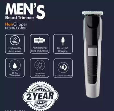 HTC Trimmer For Men Pubic Hair, Private Parts|Waterproof|No Nicks Non Stop Trimmer 90 min  Runtime 4 Length Settings(Black)