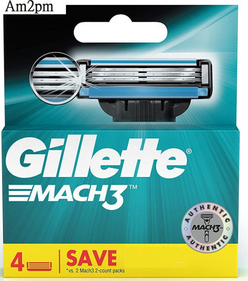 Gillette Mach3 4n Cartridge 1pcs nd(Pack of 4)