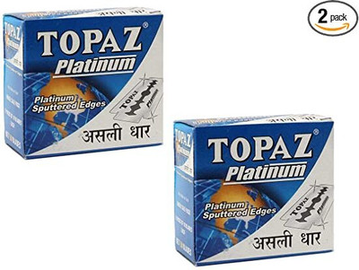 TOPAZ Platinum Blades (5 Packs of 10 Blades Each, Total 100 Blades) - Pack of 2(Pack of 2)
