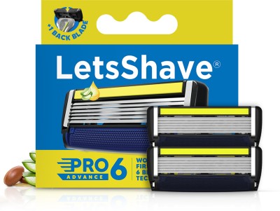 LetsShave Pro 6 Advance Face & Body Shaving Razor Blade Refills(Pack of 2)