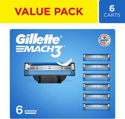 Gillette Mach3 Shaving blades for men(Pack of 6)