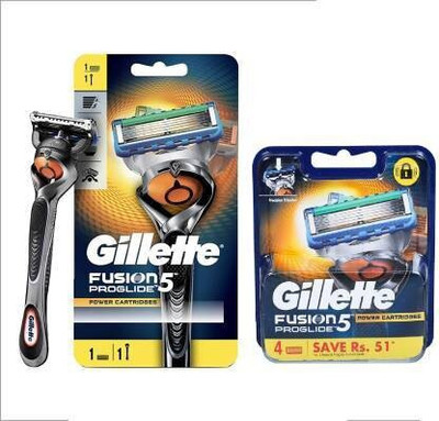 Gillette FUSION5 PROGLDE BLADES AND RAZOR(Pack of 2)