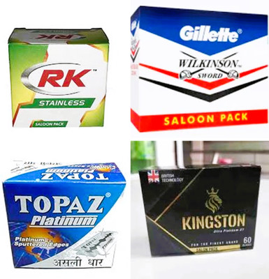 TOPAZ GILLETTE ALL BRAND MIX 200 BLADES (EACH PACKET CONTAIN 50 BLADES)Q(Pack of 4)