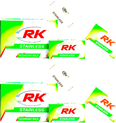 RK Stainless SALOON PACK 100 BLADES (EACH PACKET CONTAIN 50 BLADES)F(Pack of 2)
