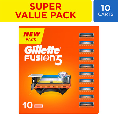 Gillette Fusion 5 Manual Shaving Blades for men(Pack of 10)