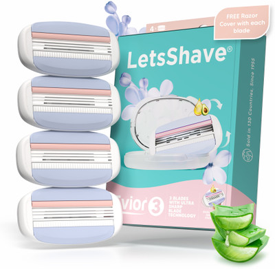 LetsShave Evior 3 Sensitive Pack of 4 Blades(Pack of 4)