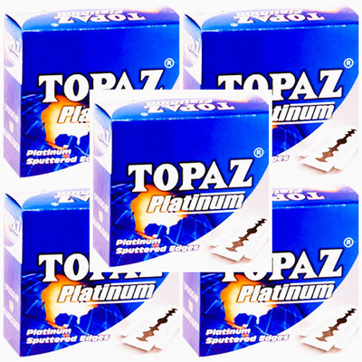 TOPAZ Platinum Blades 250 BLADES (EACH PACKET CONTAIN 50 BLADES)W(Pack of 5)