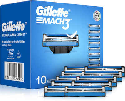 Gillette Mach3 Shaving Blades for men(Pack of 10)