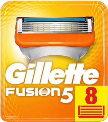Gillette Fusion5 Razor Blades for Men, 8 Refills with 5 Anti-Friction Blades