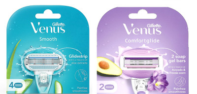 Venus Aloe Vera Glidestrip 4N & 2N Breeze Cartridges(Pack of 2)