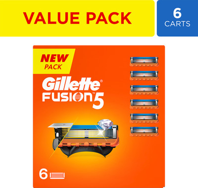 Gillette Fusion 5 Manual Shaving Blades for men(Pack of 6)