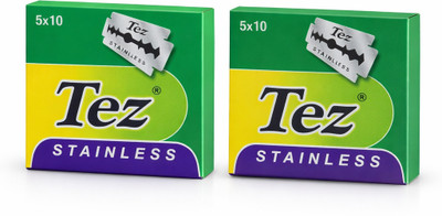 Saloon TEZ STAINLESS MEN SHAVING 100 BLADES Offers & Cashback