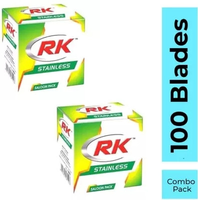 RK Stainless SALOON PACK 100 BLADES (EACH PACKET CONTAIN 50 BLADES)(Pack of 2)