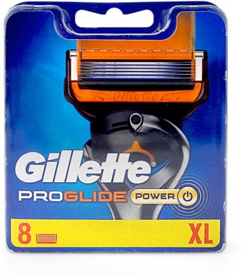 Gillette Fusion5 Proglide Power Made in Germany(5 blades for a smooth and perfect shave)(Pack of 8)