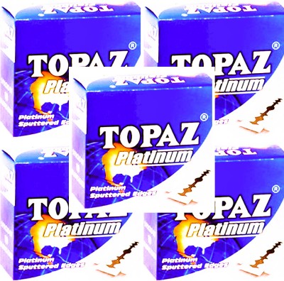 TOPAZ Platinum Blades 250 BLADES (EACH PACKET CONTAIN 50 BLADES)R(Pack of 5)