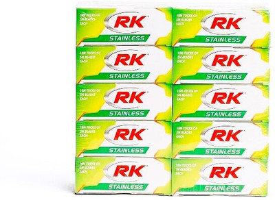 RK Stainless SSALO0N PACK 500 BLADES (EACH PACKET CONTAIN 50 BLADES)(Pack of 10)