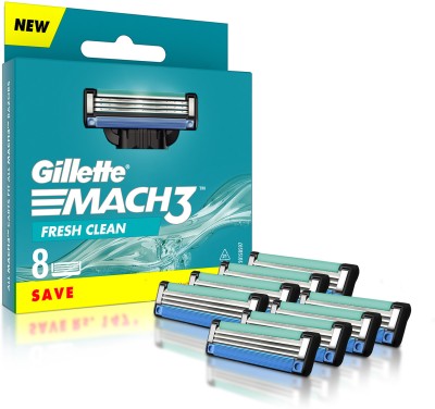 Gillette Mach3 Cartridges for More Comfort(Pack of 8)