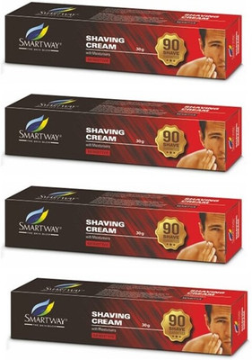 Smartway Shaving With Moisturisers Cream - Pack Of 4(30 g)