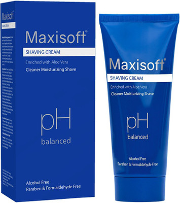 Maxisoft Shaving Cream 100 gm | With Aloe Vera & Shea Butter | pH Balanced(100 g)