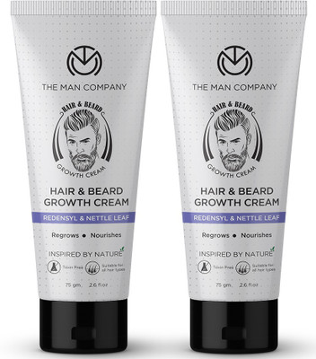 THE MAN COMPANY Beard & Hair Growth Cream For Nourishment – Pack of 2 (150 g)