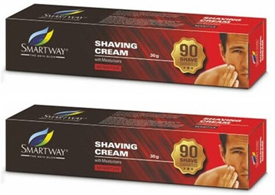 Smartway Shaving With Moisturisers Cream - Pack Of 2(30 g)