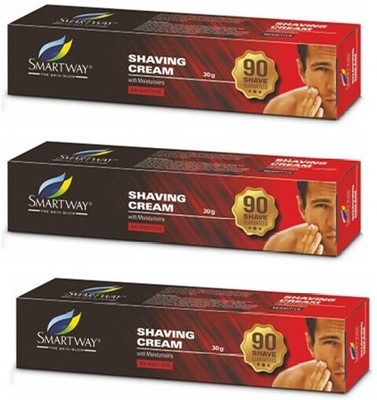 Smartway Shaving With Moisturisers Cream - Pack Of 3(30 g)