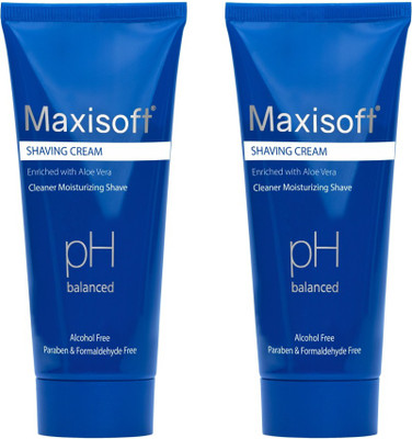 Maxisoft Shaving Cream 100 gm | With Aloe Vera & Shea Butter | pH Balanced(200 g)