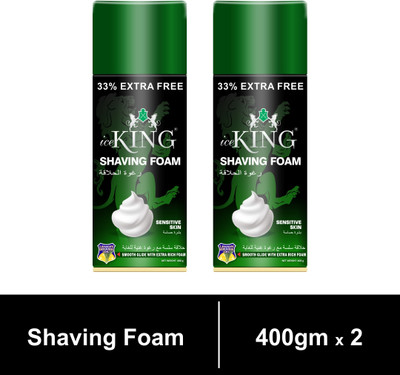 VETONI Ice King No.1 Shaving Foam Green for Sensitive Skin(Pack of 2)|800gm|(800 g)