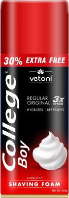 VETONI COLLEGE BOY Advanced shaving foam 3X action-regular skin(pack of 1)400ML(400 ml)