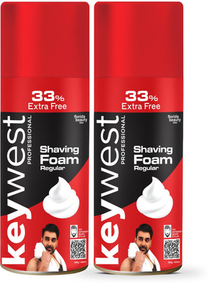 Keywest Professional Regular Shaving Foam 400 ML each(800 ml)