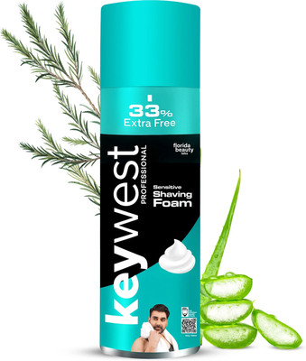 Keywest Sensitive Pre-Shaving Foam for Men With Aloe Vera & Oats(385 g)