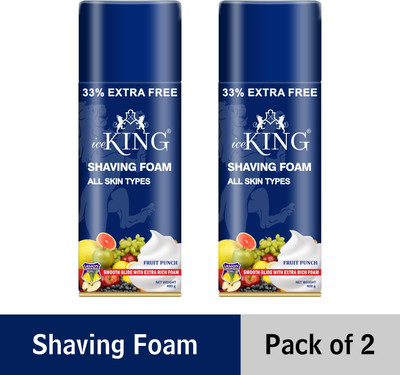 VETONI SHAVING FOAM FRUITY PUNCH FOR ALL SKIN TYPE(Pack of 2)400g each |800gm|(800 g)