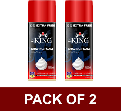 VETONI ICE KING SHAVING FOAM PACK OF 2 RED(800 g)