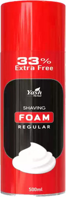 MOSKLIN YASH SHAVING FOAM REGULAR FOR MENS SHAVING PACK OF - 500ml x 1(500 ml)