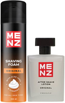 MENZ Luxury Combo Pack Original Shaving Foam 250Gm & After Shave Lotion 100Ml(350 g)