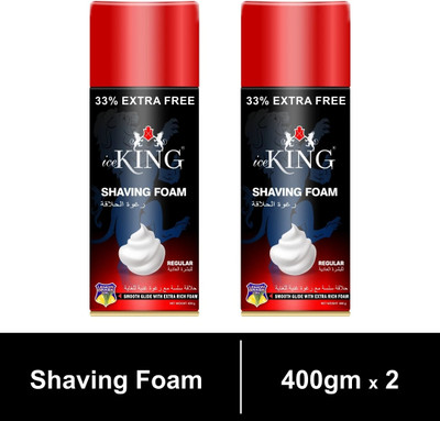 VETONI SHAVING FOAM REGULAR(Red)for natural & smooth shave(Pack of 2)|800gm|(800 g)