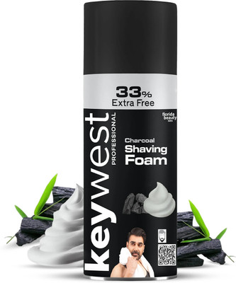 Keywest Professional Charcoal Pre Shaving Foam for Men, 385gm | Shave Foam for Men(385 g)