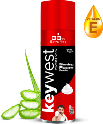 Keywest Pre Regular Shaving Foam for Men | Detoxifies & Rejuvenates Skin With Aloe Vera(482 g)